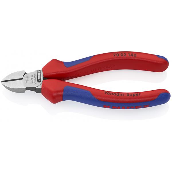 KNIPEX Diagonal Cutter head polished, handles with multi-component grips - 1