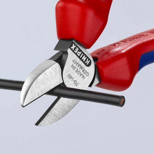 KNIPEX Diagonal Cutter head polished, handles with multi-component grips - 3