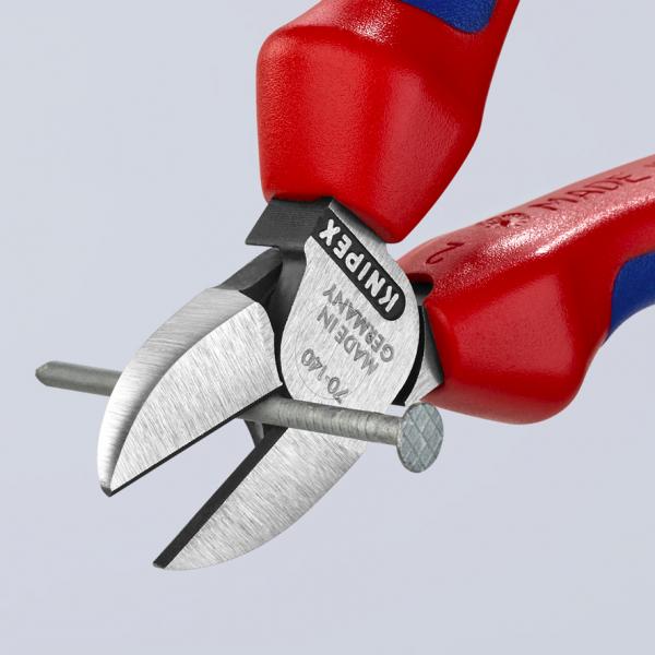 KNIPEX Diagonal Cutter head polished, handles with multi-component grips - 4