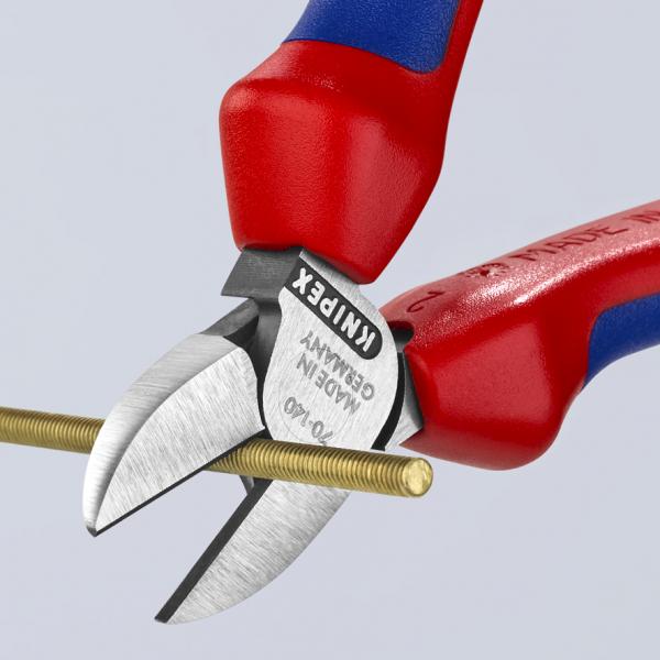 KNIPEX Diagonal Cutter head polished, handles with multi-component grips - 5