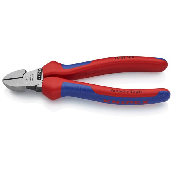 KNIPEX Diagonal Cutter head polished, handles with multi-component grips, with elongated cutting edge - 1
