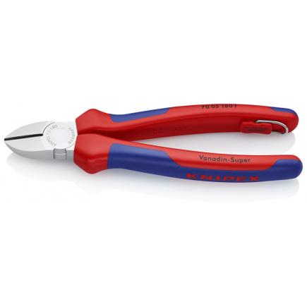 KNIPEX Diagonal Cutter chrome plated, handles with multi-component grips, with integrated tether attachment point - 1