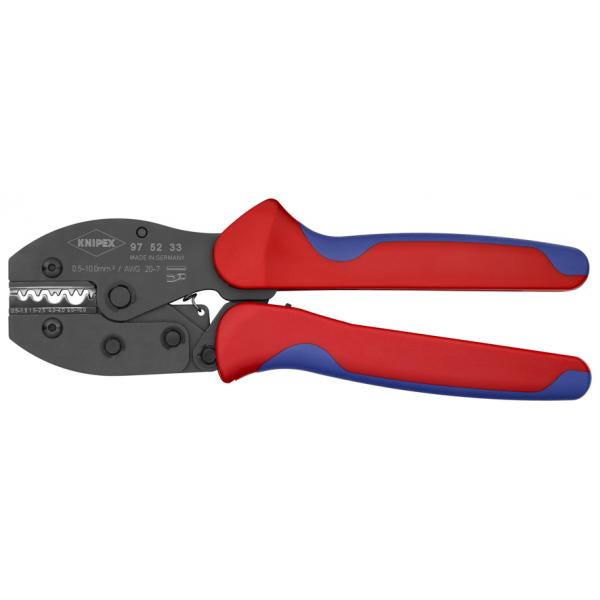 KNIPEX 97 52 33 - PreciForce® Crimping Pliers burnished non-insulated crimp  terminals and non-insulated crimp, butt and press connectors