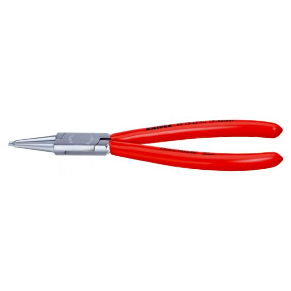 KNIPEX Circlip Pliers for internal circlips in bore holes chrome plated, handles plastic coated straight tips - 1