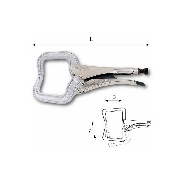 USAG Lock-grip pliers with C-clamp jaws in Aluminium - 1