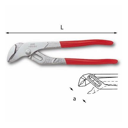 USAG Lay-on slip-joint adjustable pliers with channels - 1