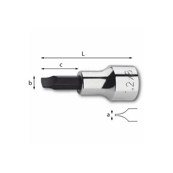 USAG 3/8" Socket bits for slot-head screws - 1