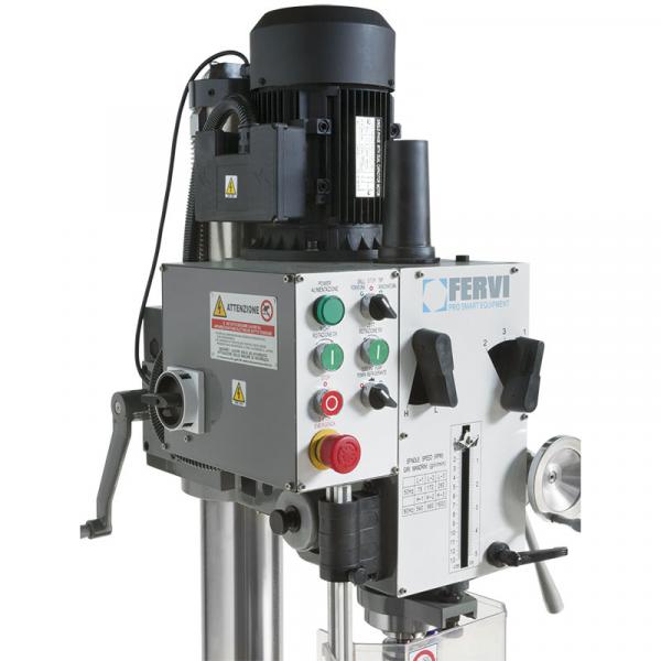 FERVI 400V 1,1/1,5kW Geared milling drilling machine - 4