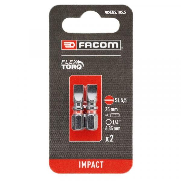 FACOM Impact slotted Flextorq bit 25mm (2 pcs.) - 1