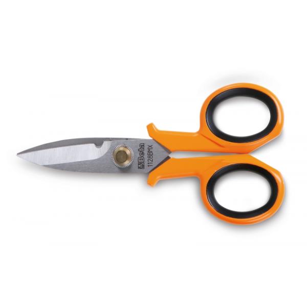 Beta Tools 011280051 1128BMX Electrician's Scissors with microteeth