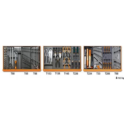 Assortment of 98 Tools for Industrial Maintenance in ABS Thermoformed Trays