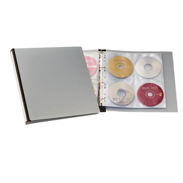 Compucessory CD/DVD Ring Binder Storage Pages - 6 x CD/DVD Capacity - 9 x  Holes - Ring Binder - Clear - Polypropylene - 25 / Pack - CCS22297