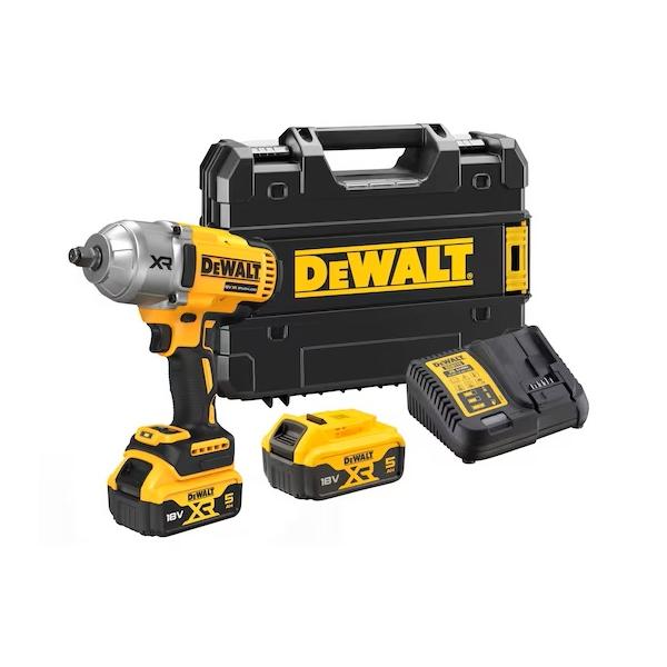symbool Laster Ook DEWALT DCF900P2T-QW - 18V XR BRUSHLESS 1/2” high power 4-mode impact wrench  with 2 5 Ah batteries, charger and case | Mister Worker™