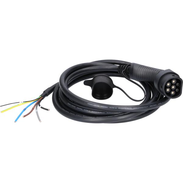 Electric car charging cable MODE3 type 2 plug according to IEC62196