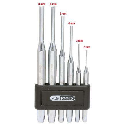 Pin punch set, 6pcs, KS Tools 