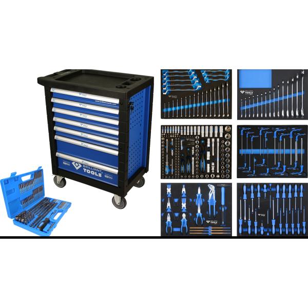 BRILLIANT TOOLS BT153473 - Tool cabinet with 7 drawers and 473 tools