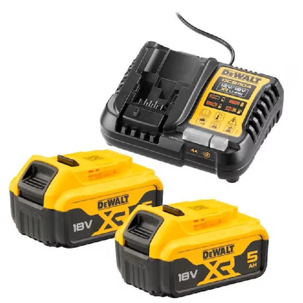 DEWALT DCB1104P2-QW - Set of XR 18V batteries battery charger | Mister Worker™