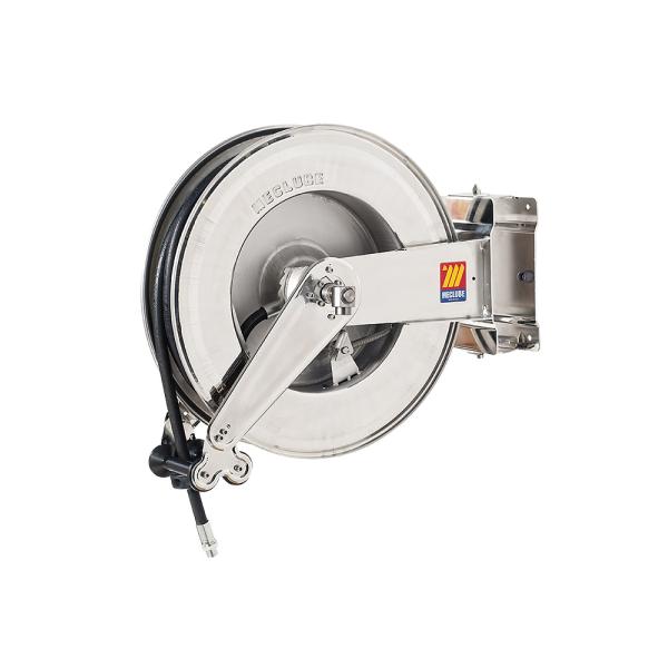 MECLUBE 071-2409-420 - Swivelling automatic hose reel in aisi 304 stainless  steel left-550 for antifreeze-windshield washer-adblue ø1/2 20m