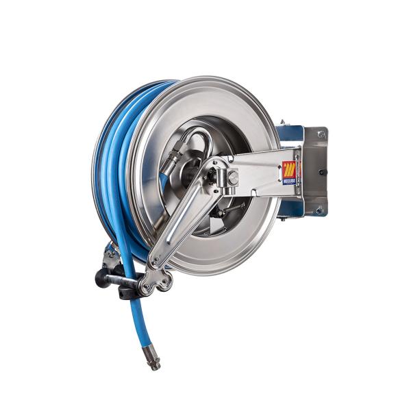 MECLUBE 071-2513-430 - MW-2023-MECL-071-2513-430 Swivelling automatic hose  reel in aisi 304 stainless steel left-555 for food use 120°c ø1/2 30m