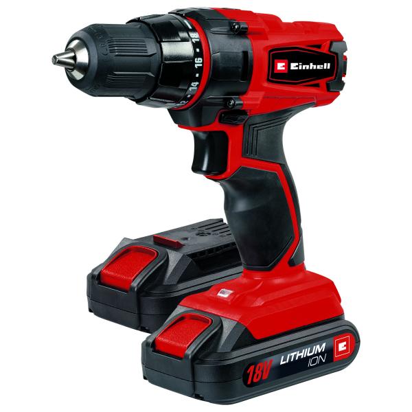 EINHELL 4513820 - TC-CD 18-2 Li (2x1.5 Ah) - 18V 1.5Ah Cordless  drill/driver (with 2 batteries and charger)