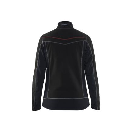 BLAKLADER 492410109956M - Women's micro fleece jacket Black/Red