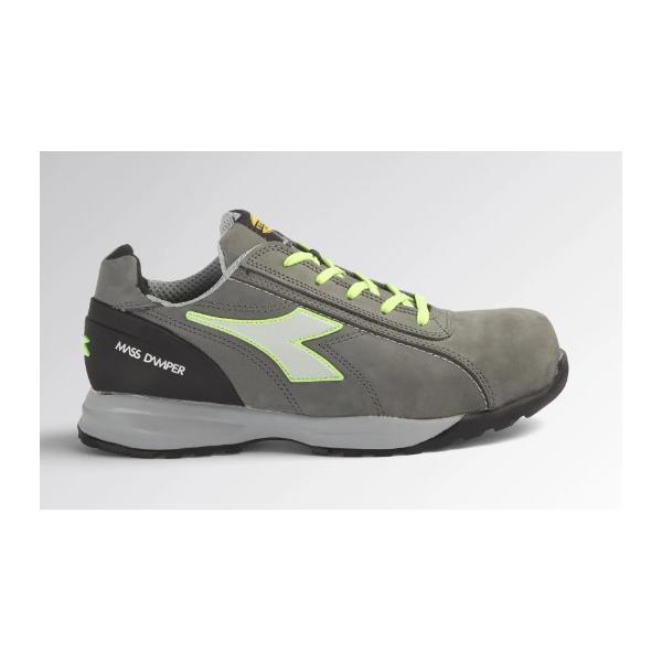 DIADORA UTILITY 701.177664-C9546/43 - Waterproof coal/green fluo low-cut  safety shoes S3 HRO SRC