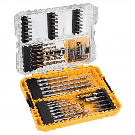DeWALT - - 68PC DRILL DRIVE SET WITH SDS PLUS EXTREME®, EXTREME® 2 METAL, AND EXTREME® MASONRY DRILL BITS (5 PCS.) | Mister Worker™