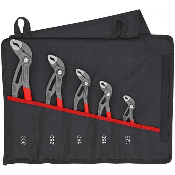 Knipex 00 19 55 S5 5-Piece Pliers Cobra Set in Tool Roll