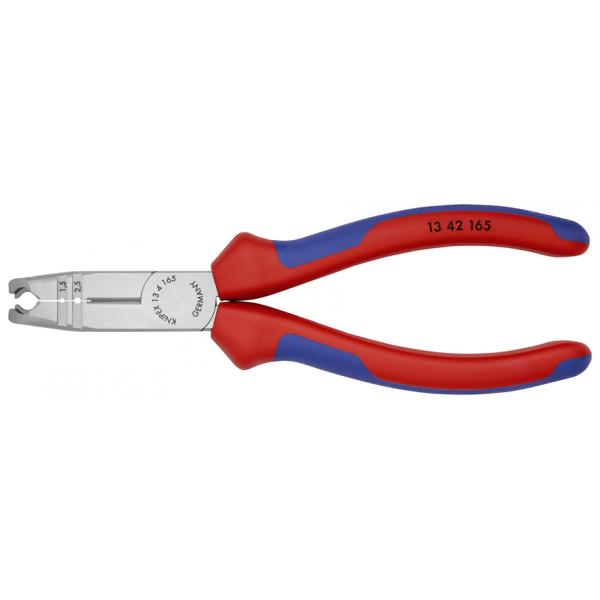 KNIPEX Stripping Pliers black atramentized, polished, with multi-component grips. 165mm - 1