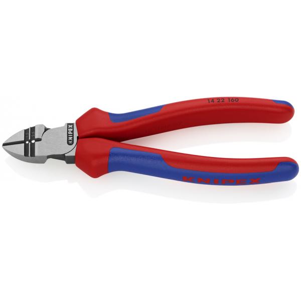 KNIPEX Diagonal Insulation Stripper black atramentized, head polished, handles with multi-component grips - 1