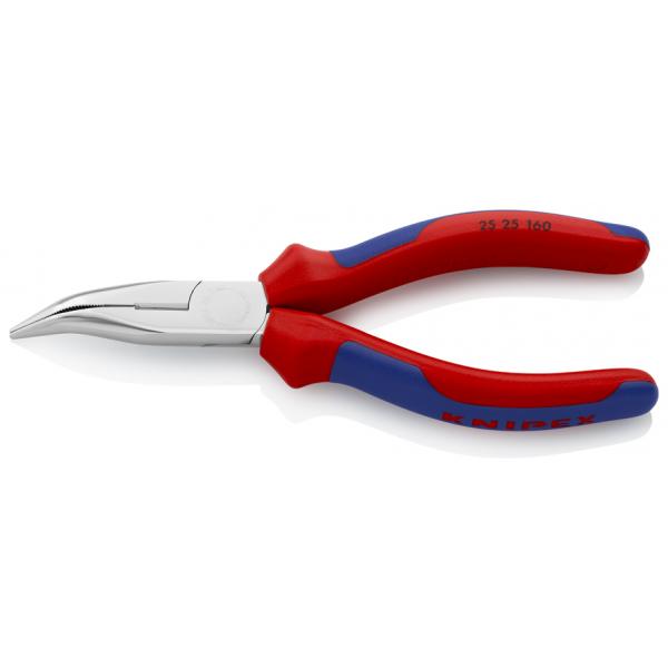 KNIPEX Snipe Nose Side Cutting Pliers (Radio Pliers) chrome plated, handles with multi-component grips - 1