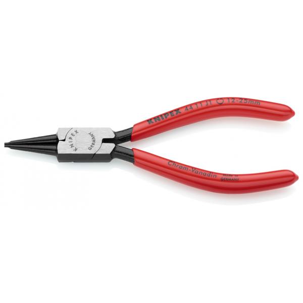 KNIPEX Circlip Pliers for internal circlips in bore holes black atramentized, head polished, handles plastic coated straight tips. - 1