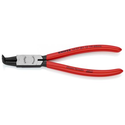 KNIPEX Circlip Pliers for internal circlips in bore holes black atramentized, head polished, handles plastic coated 90° angled tips - 1