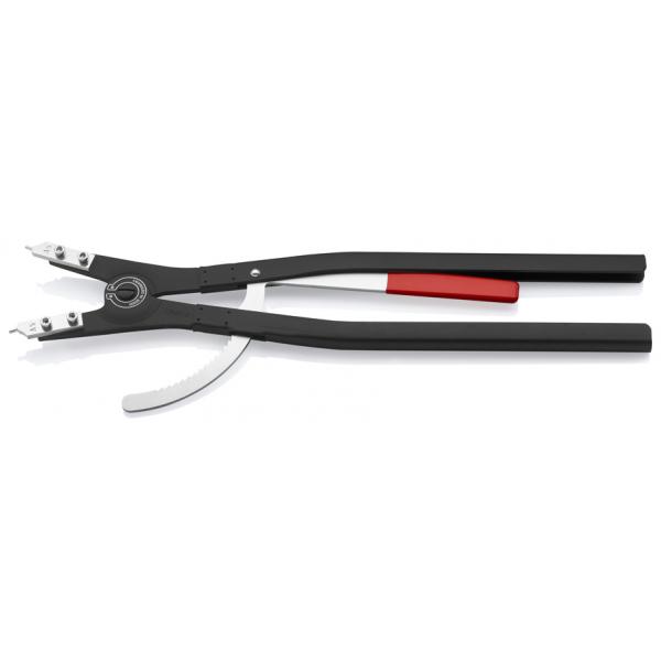 KNIPEX Circlip Pliers for external circlips on shafts black powder coated, with locking device, can be released straight tips - 1
