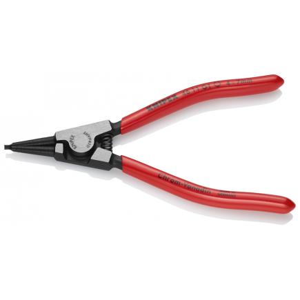KNIPEX Circlip Pliers for grip rings on shafts black atramentized, head polished, handles plastic coated - 1