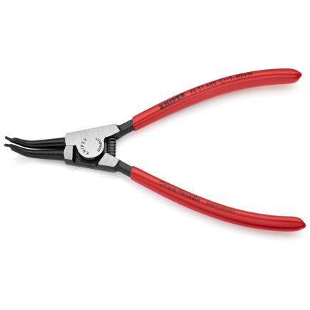 KNIPEX Circlip Pliers for external circlips on shafts black atramentized, head polished, handles plastic coated 45° angled tips - 1