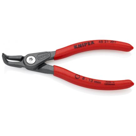 KNIPEX Precision Circlip Pliers for internal circlips in bore holes grey atramentized, handles with non-slip plastic coating 90° angled tips - 1