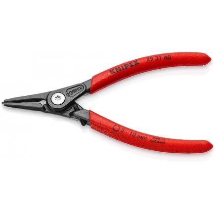 KNIPEX Precision Circlip Pliers for external circlips on shafts grey atramentized, handles with non-slip plastic coating, with overstretching limiter - 1