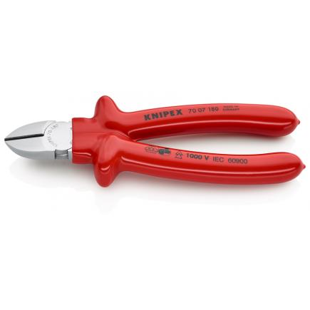 KNIPEX Diagonal Cutter chrome plated, handles with dipped insulation, VDE-tested - 1