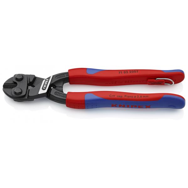KNIPEX CoBolt® Compact Bolt Cutters black atramentized, handles with slim multi-component grips - 1