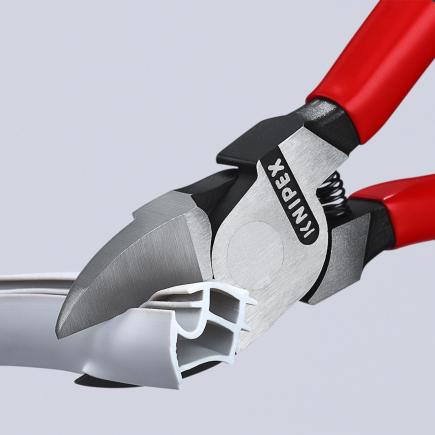 KNIPEX Diagonal Cutter for plastics head polished, handles plastic coated - 1