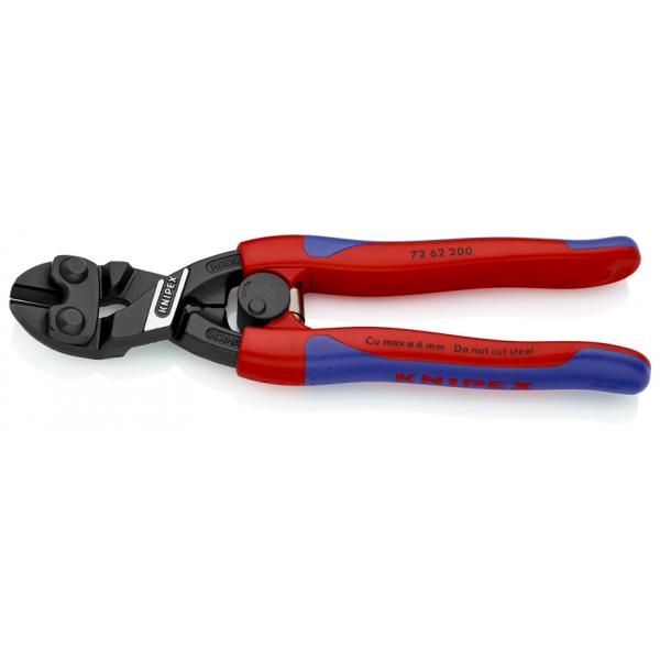 KNIPEX High Leverage Flush Cutter for soft metal and plastic black atramentized - 1