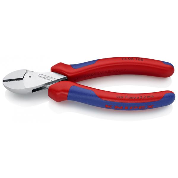 KNIPEX X-Cut® Compact Diagonal Cutter high lever transmission chrome plated, handles with multi-component grips - 1