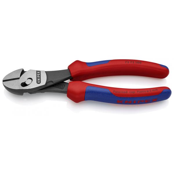KNIPEX TwinForce® High Performance Diagonal Cutters black atramentized, head polished, handles with multi-component grips - 1