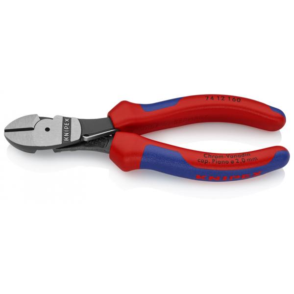 KNIPEX High Leverage Diagonal Cutter black atramentized, head polished, handles with multi-component grips - 1