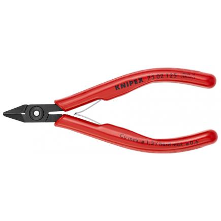 KNIPEX Electronics Diagonal Cutter burnished, handles with plastic grips with bevel - 1