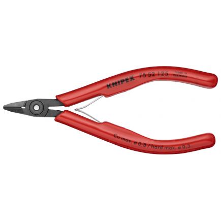 KNIPEX Electronics Diagonal Cutter burnished, handles with plastic grips, with narrow head with bevel - 1