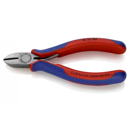 KNIPEX Diagonal Cutter for electromechanics head polished, handles with multi-component grips - 1