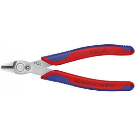 KNIPEX Electronic Super Knips® XL head polished, handles with multi-component grips, INOX - tool steel - 1
