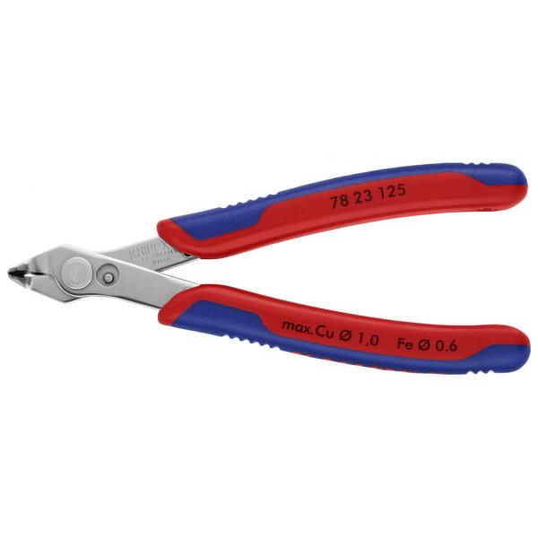 KNIPEX Electronic Super Knips® head polished, handles with multi-component grips, INOX - tool steel - 1
